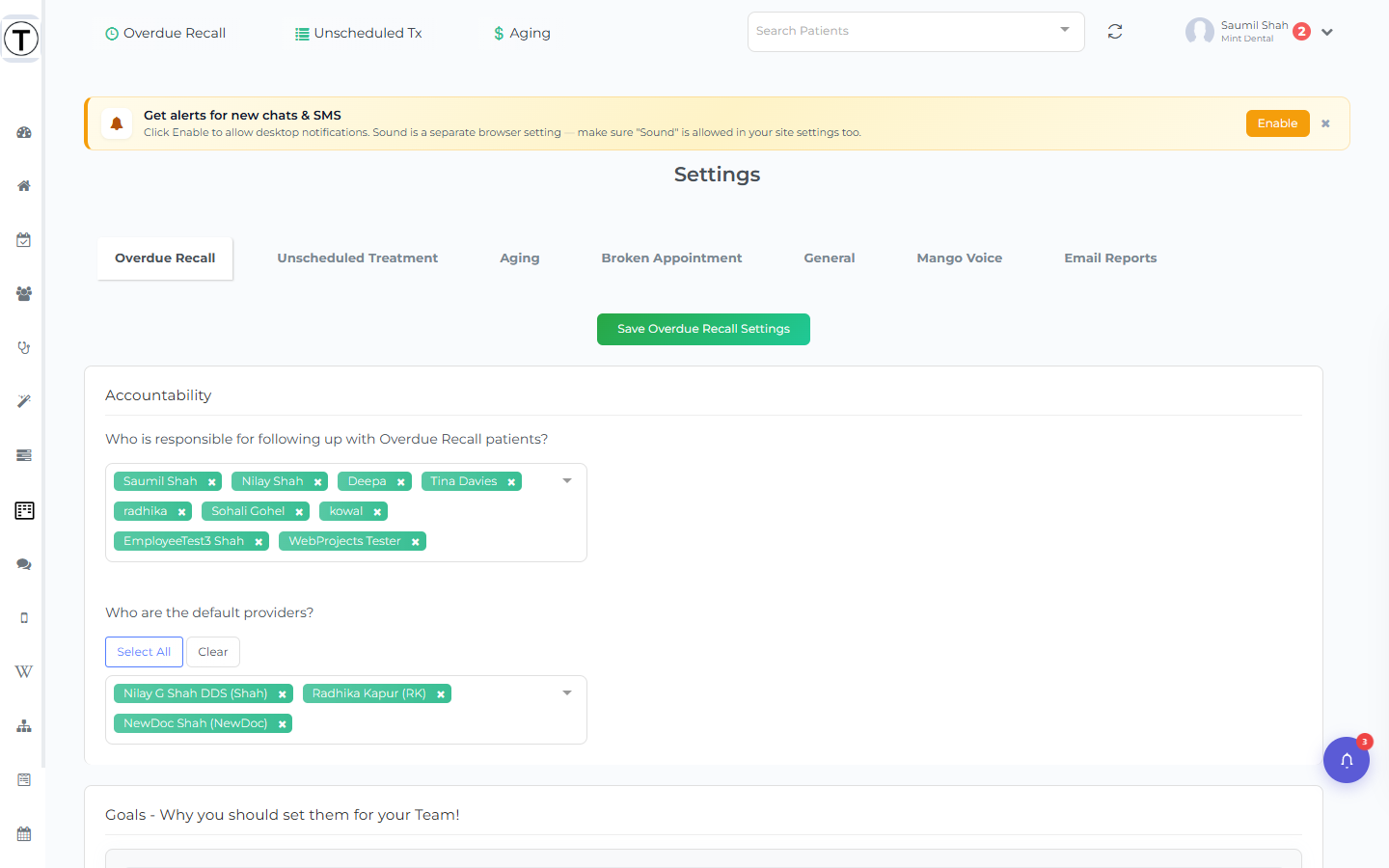 Drag-and-drop status board mapping Open Dental statuses into Appointment Scheduled, Require a Follow-up, and Don't Follow-up.